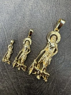 14k Gold Plated 925 Silver Saint St Lazarus Necklace Pendant 1"-2.75" San Lazaro 39 14k Gold Plated 925 Silver Saint St Lazarus Necklace Pendant 1"-2.75" San Lazaro -Harlem Bling Shop 14k gold plated 925 silver saint st lazarus necklace pendant 1 2.75 san lazaro 12460.1677782526