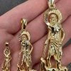 14k Gold Plated 925 Silver Saint St Lazarus Necklace Pendant 1"-2.75" San Lazaro 2 14k Gold Plated 925 Silver Saint St Lazarus Necklace Pendant 1"-2.75" San Lazaro -Harlem Bling Shop 14k gold plated 925 silver saint st lazarus necklace pendant 1 2.75 san lazaro 41790.1677782521
