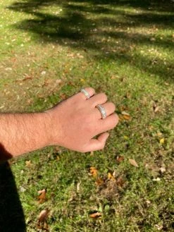 14K Gold Vermeil 925 Silver Real Iced Baguette Diamond Wedding Band Pinky Ring 19 14K Gold Vermeil 925 Silver Real Iced Baguette Diamond Wedding Band Pinky Ring -Harlem Bling Shop 14k gold vermeil 925 silver real iced baguette diamond wedding band pinky ring 03186.1664361488