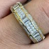14K Gold Vermeil 925 Silver Real Iced Baguette Diamond Wedding Band Pinky Ring 1 14K Gold Vermeil 925 Silver Real Iced Baguette Diamond Wedding Band Pinky Ring -Harlem Bling Shop 14k gold vermeil 925 silver real iced baguette diamond wedding band pinky ring 30322.1664360641