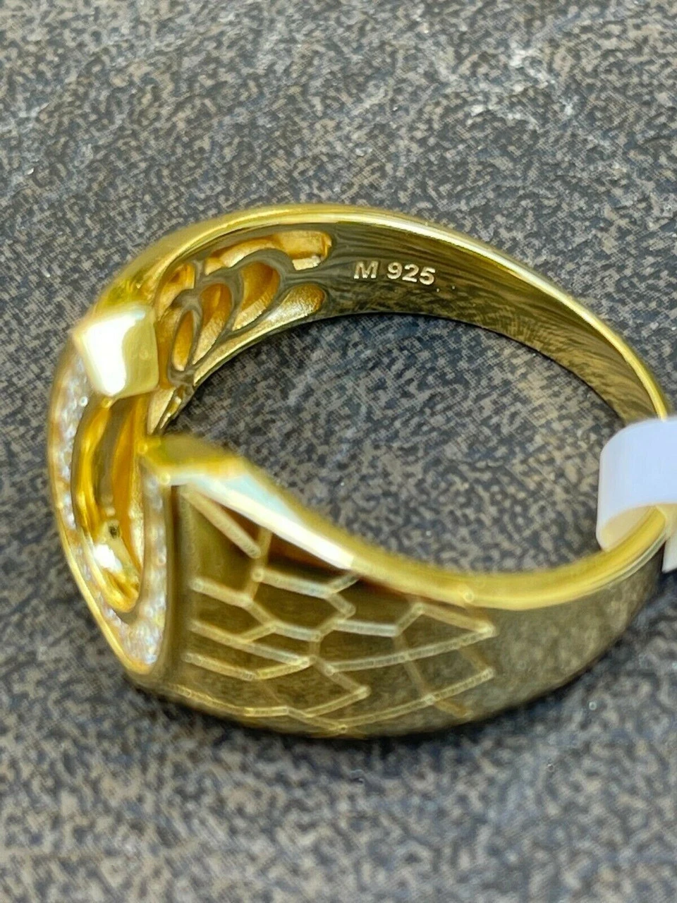 14k Gold Vermeil Lucky Horseshoe Ring Ice MOISSANITE - Pass Diamond Test Sz 6-13 14 14k Gold Vermeil Lucky Horseshoe Ring Ice MOISSANITE - Pass Diamond Test Sz 6-13 - Image 12