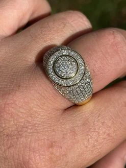 14k Gold Vermeil Mens Iced MOISSANITE Ring Hip Hop Out Size 6 7 8 9 10 11 12 13 -Harlem Bling Shop 14k gold vermeil mens iced moissanite ring hip hop out size 6 7 8 9 10 11 12 13 26324.1664356737