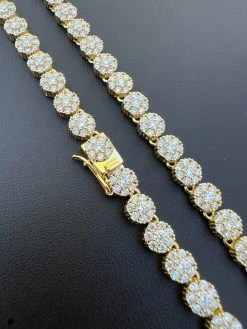 14k Gold Vermeil Silver Real MOISSANITE Hip Hop Cluster Tennis Chain Necklace 16 14k Gold Vermeil Silver Real MOISSANITE Hip Hop Cluster Tennis Chain Necklace -Harlem Bling Shop 14k gold vermeil silver real moissanite hip hop cluster tennis chain necklace 55240.1664301954