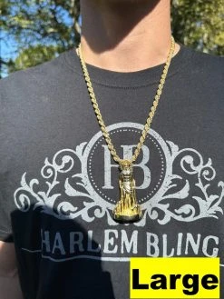 3D Real 14K Gold Vermeil 925 Silver Saint St Lazarus Necklace Pendant San Lazaro -Harlem Bling Shop 3d real 14k gold vermeil 925 silver saint st lazarus necklace pendant san lazaro 24129.1697250871