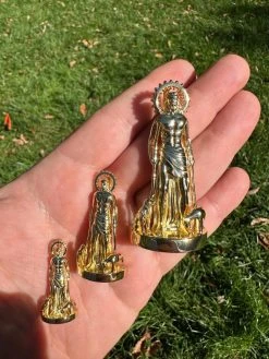 3D Real 14K Gold Vermeil 925 Silver Saint St Lazarus Necklace Pendant San Lazaro -Harlem Bling Shop 3d real 14k gold vermeil 925 silver saint st lazarus necklace pendant san lazaro 46069.1697250901