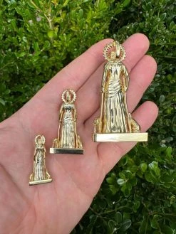 3D Real 14K Gold Vermeil 925 Silver Saint St Lazarus Necklace Pendant San Lazaro -Harlem Bling Shop 3d real 14k gold vermeil 925 silver saint st lazarus necklace pendant san lazaro 61175.1697250906