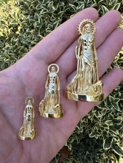 3D Real 14K Gold Vermeil 925 Silver Saint St Lazarus Necklace Pendant San Lazaro -Harlem Bling Shop 3d real 14k gold vermeil 925 silver saint st lazarus necklace pendant san lazaro 91454.1697250858