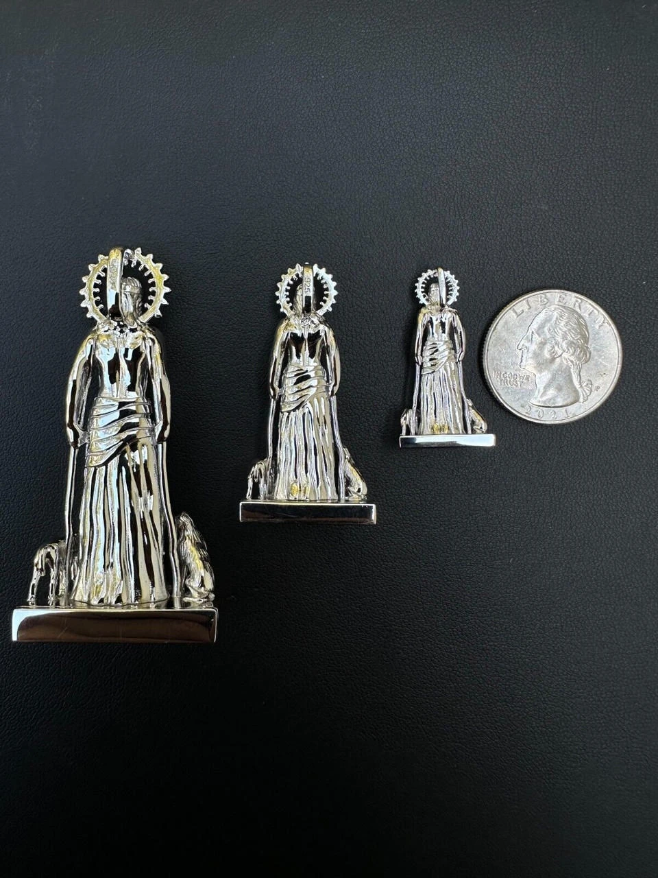 3D Real Solid 925 Silver Saint St Lazarus Necklace Pendant Plain San Lazaro 13 3D Real Solid 925 Silver Saint St Lazarus Necklace Pendant Plain San Lazaro - Image 11