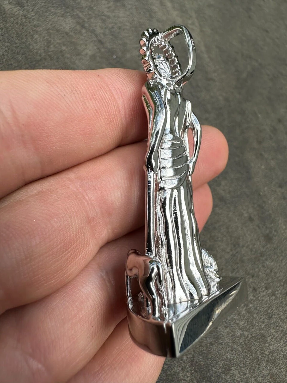 3D Real Solid 925 Silver Saint St Lazarus Necklace Pendant Plain San Lazaro 20 3D Real Solid 925 Silver Saint St Lazarus Necklace Pendant Plain San Lazaro - Image 18