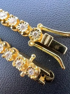 3mm MOISSANITE Illusion Set Tennis Chain Necklace 14k Gold Vermeil 925 Silver 27 3mm MOISSANITE Illusion Set Tennis Chain Necklace 14k Gold Vermeil 925 Silver -Harlem Bling Shop 3mm moissanite illusion set tennis chain necklace 14k gold vermeil 925 silver 53662.1674668352