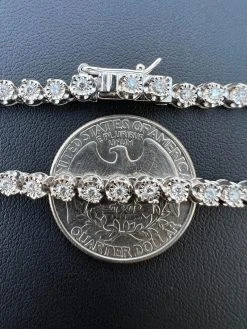 3mm MOISSANITE Illusion Set Tennis Chain Necklace 925 Silver Pass Diamond Tester 21 3mm MOISSANITE Illusion Set Tennis Chain Necklace 925 Silver Pass Diamond Tester -Harlem Bling Shop 3mm moissanite illusion set tennis chain necklace 925 silver pass diamond tester 16937.1674668364
