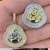 Buddha Pendant Real Moissanite Solid 925 Silver / 14k Gold Plated Iced Necklace 1 Buddha Pendant Real Moissanite Solid 925 Silver / 14k Gold Plated Iced Necklace -Harlem Bling Shop buddha pendant real moissanite solid 925 silver 14k gold plated iced necklace 21811.1694222384