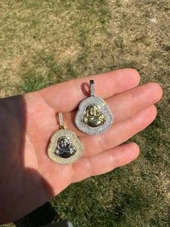 Buddha Pendant Real Moissanite Solid 925 Silver / 14k Gold Plated Iced Necklace 33 Buddha Pendant Real Moissanite Solid 925 Silver / 14k Gold Plated Iced Necklace -Harlem Bling Shop buddha pendant real moissanite solid 925 silver 14k gold plated iced necklace 38203.1694222343