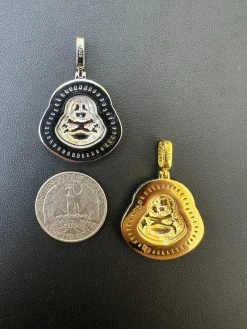 Buddha Pendant Real Moissanite Solid 925 Silver / 14k Gold Plated Iced Necklace 29 Buddha Pendant Real Moissanite Solid 925 Silver / 14k Gold Plated Iced Necklace -Harlem Bling Shop buddha pendant real moissanite solid 925 silver 14k gold plated iced necklace 47291.1694222362