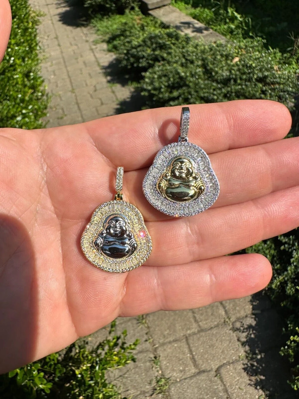 Buddha Pendant Real Moissanite Solid 925 Silver / 14k Gold Plated Iced Necklace 17 Buddha Pendant Real Moissanite Solid 925 Silver / 14k Gold Plated Iced Necklace - Image 15