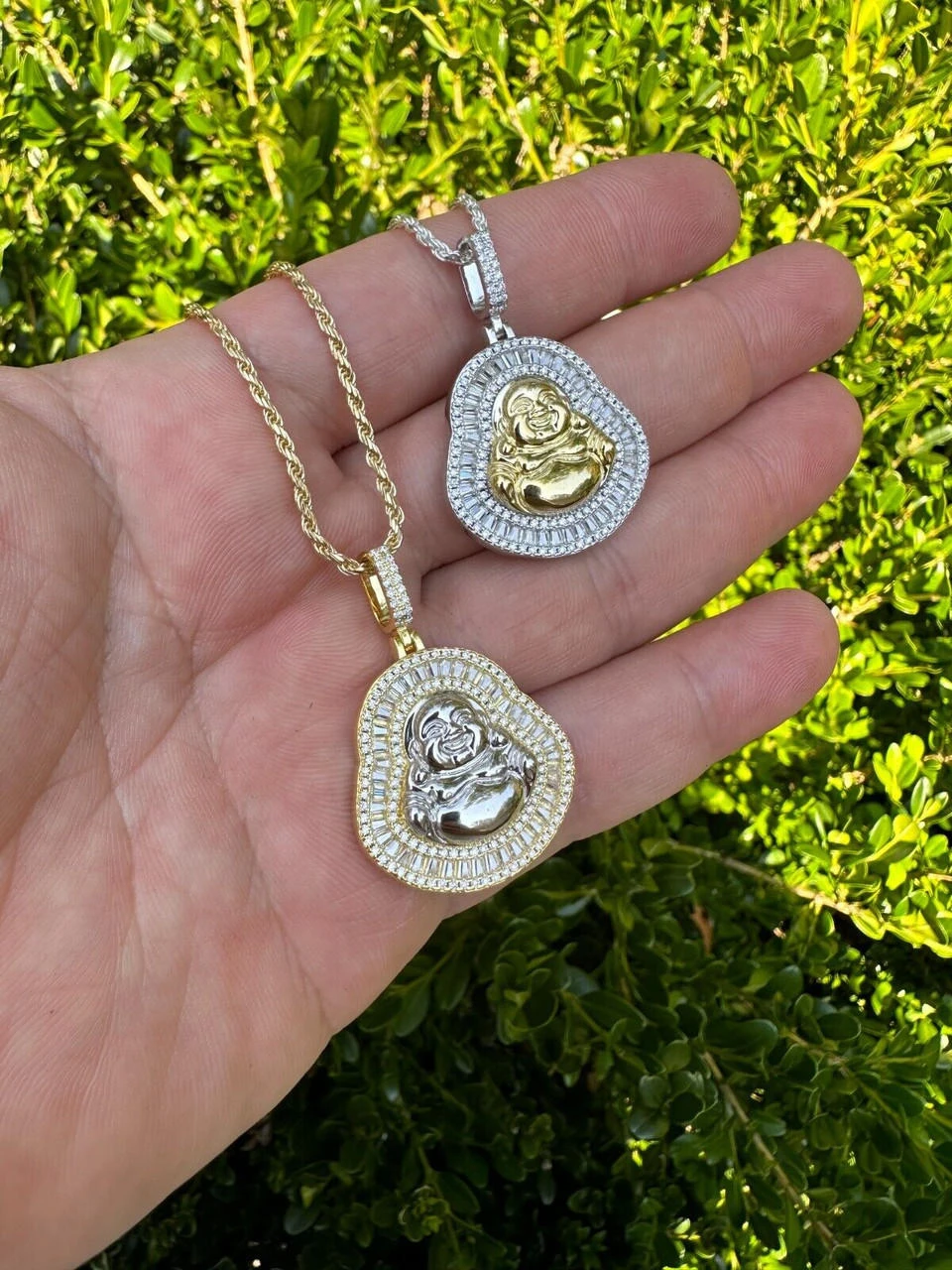 Buddha Pendant Real Moissanite Solid 925 Silver / 14k Gold Plated Iced Necklace 20 Buddha Pendant Real Moissanite Solid 925 Silver / 14k Gold Plated Iced Necklace - Image 18