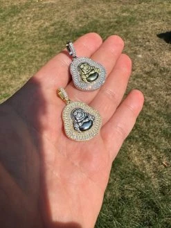 Buddha Pendant Real Moissanite Solid 925 Silver / 14k Gold Plated Iced Necklace 30 Buddha Pendant Real Moissanite Solid 925 Silver / 14k Gold Plated Iced Necklace -Harlem Bling Shop buddha pendant real moissanite solid 925 silver 14k gold plated iced necklace 71900.1694222370