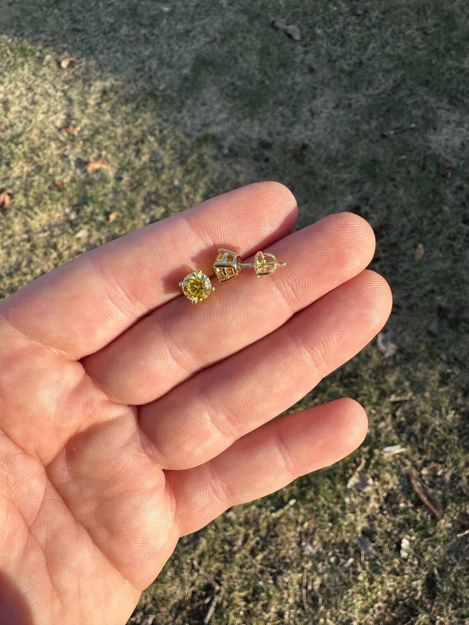 Canary Yellow Moissanite Screwback Stud Earrings 14k Gold Vermeil 925 Silver 3-8mm Diamond Tester 21 Canary Yellow Moissanite Screwback Stud Earrings 14k Gold Vermeil 925 Silver 3-8mm Diamond Tester - Image 19