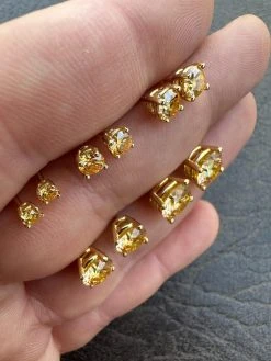 Canary Yellow Moissanite Screwback Stud Earrings 14k Gold Vermeil 925 Silver 3-8mm Diamond Tester 32 Canary Yellow Moissanite Screwback Stud Earrings 14k Gold Vermeil 925 Silver 3-8mm Diamond Tester -Harlem Bling Shop canary yellow moissanite screwback stud earrings 14k gold vermeil 925 silver 3 8mm diamond tester 75826.1676485163