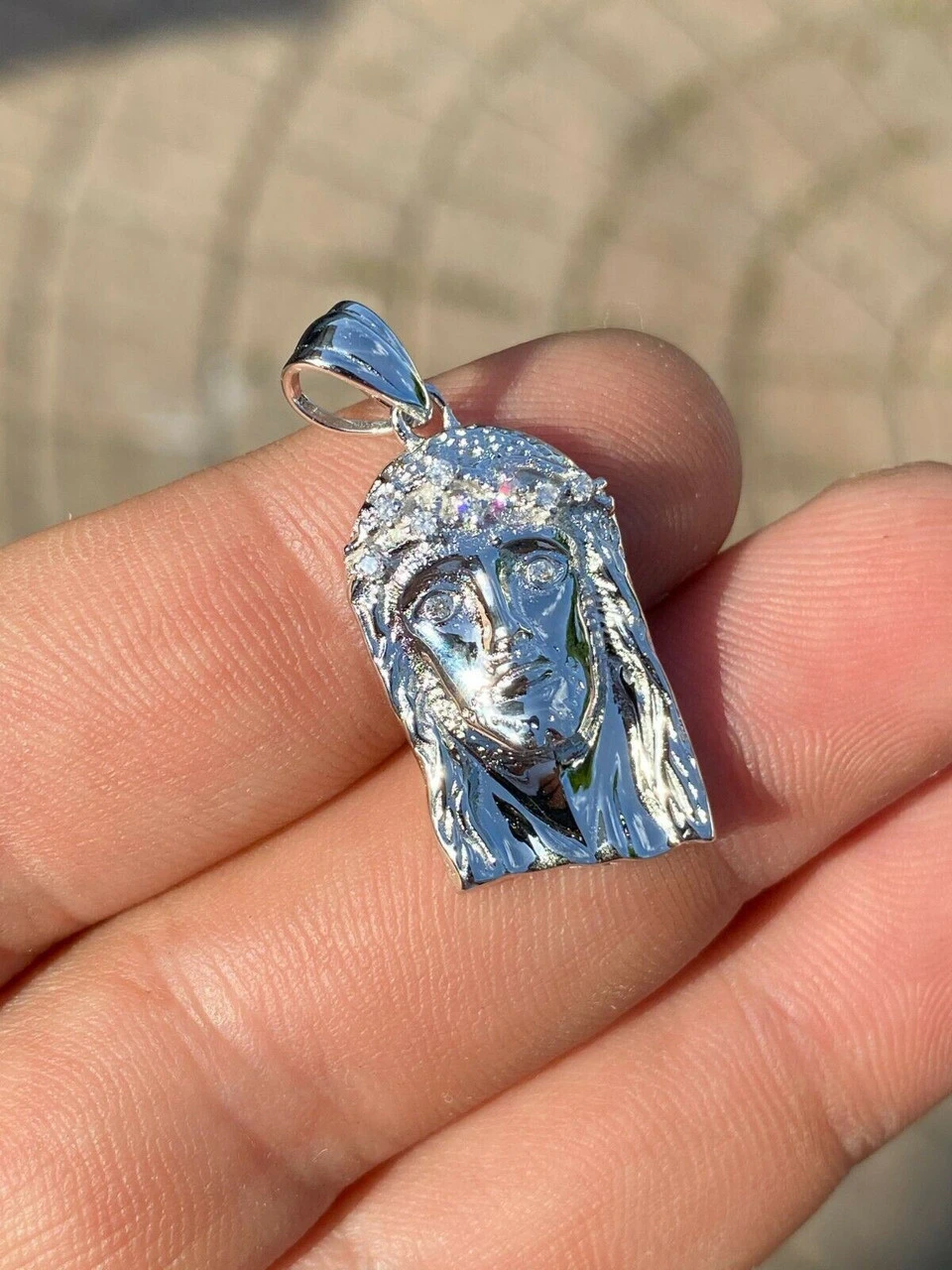 0.1ct REAL VS Natural Diamond Solid 925 Sterling Silver Jesus Piece HIP HOP Iced 11 0.1ct REAL VS Natural Diamond Solid 925 Sterling Silver Jesus Piece HIP HOP Iced - Image 9