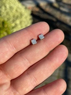 0.2ct REAL Natural VS G Diamond Mens Ladies Earrings Iced Small 5mm Square Studs 16 0.2ct REAL Natural VS G Diamond Mens Ladies Earrings Iced Small 5mm Square Studs -Harlem Bling Shop harlembling 0.2ct real natural vs g diamond mens ladies earrings iced small 5mm square studs 10573.1664373105