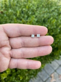 0.2ct REAL Natural VS G Diamond Mens Ladies Earrings Iced Small 5mm Square Studs 20 0.2ct REAL Natural VS G Diamond Mens Ladies Earrings Iced Small 5mm Square Studs -Harlem Bling Shop harlembling 0.2ct real natural vs g diamond mens ladies earrings iced small 5mm square studs 12952.1664376375