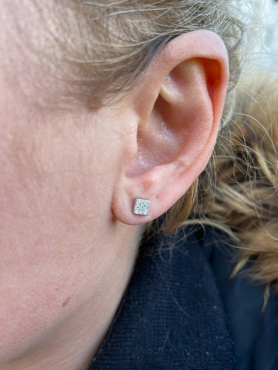 0.2ct REAL Natural VS G Diamond Mens Ladies Earrings Iced Small 5mm Square Studs 13 0.2ct REAL Natural VS G Diamond Mens Ladies Earrings Iced Small 5mm Square Studs - Image 11