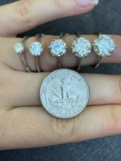 0.5-4ct Real Moissanite Engagement Promise Ring Passes Diamond Tester 925 Silver -Harlem Bling Shop harlembling 0.5 4ct real moissanite engagement promise ring passes diamond tester 925 silver 96663.1665670202