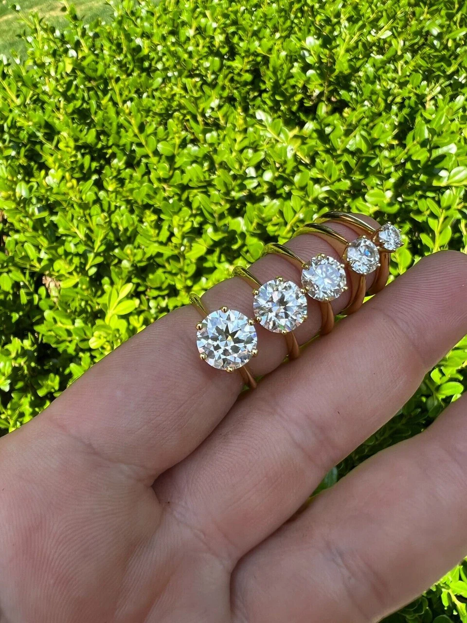 0.5-4ct VVS D Real Moissanite Engagement Promise Ring 14k Gold Plated 925 Silver 6 0.5-4ct VVS D Real Moissanite Engagement Promise Ring 14k Gold Plated 925 Silver - Image 4