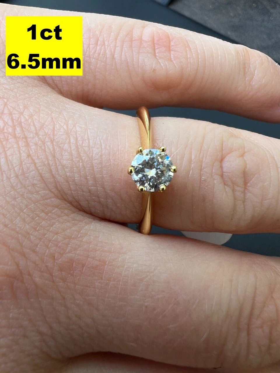 0.5-4ct VVS D Real Moissanite Engagement Promise Ring 14k Gold Plated 925 Silver 10 0.5-4ct VVS D Real Moissanite Engagement Promise Ring 14k Gold Plated 925 Silver - Image 8