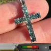 1" Blue Green MOISSANITE Real 925 Silver Iced Cross Pendant Diamond Tester ✅ 2 1" Blue Green MOISSANITE Real 925 Silver Iced Cross Pendant Diamond Tester ✅ -Harlem Bling Shop harlembling 1 blue green moissanite real 925 silver iced cross pendant diamond tester 07339.1670514755