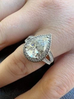 1.6-3ct Real Moissanite Halo Pear Tear Drop Engagement Promise Ring 925 Silver 19 1.6-3ct Real Moissanite Halo Pear Tear Drop Engagement Promise Ring 925 Silver -Harlem Bling Shop harlembling 1.6 3ct real moissanite halo pear tear drop engagement promise ring 925 silver 03500.1664301418