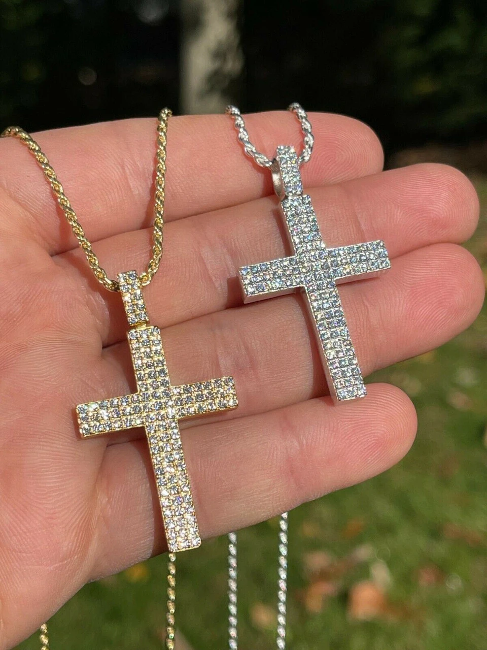 1.7ct MOISSANITE Cross Pendant Iced Hip Hop Out Necklace Real 925 Silver / Gold 13 1.7ct MOISSANITE Cross Pendant Iced Hip Hop Out Necklace Real 925 Silver / Gold - Image 11