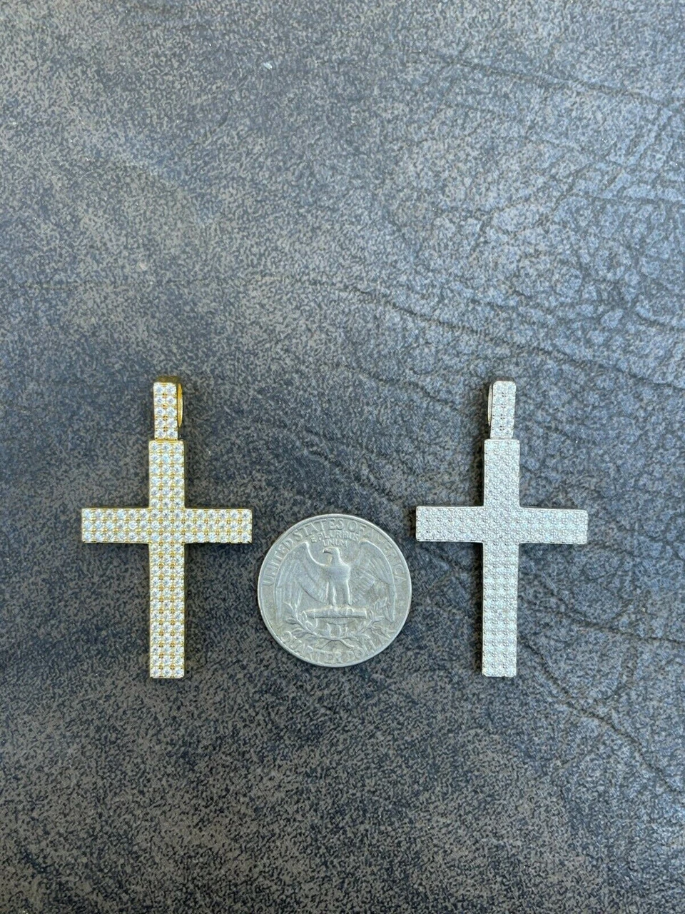 1.7ct MOISSANITE Cross Pendant Iced Hip Hop Out Necklace Real 925 Silver / Gold 6 1.7ct MOISSANITE Cross Pendant Iced Hip Hop Out Necklace Real 925 Silver / Gold - Image 4