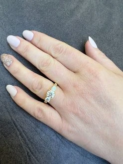 1.7ct Moissanite Promise Engagement Ring 14k Gold Plated 925 Silver Three Stone 16 1.7ct Moissanite Promise Engagement Ring 14k Gold Plated 925 Silver Three Stone -Harlem Bling Shop harlembling 1.7ct moissanite promise engagement ring 14k gold plated 925 silver three stone 34962.1664543870