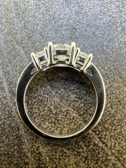 1.7ct Real Moissanite Promise Engagement Ring 925 Silver Three Stone VVS D Color -Harlem Bling Shop harlembling 1.7ct real moissanite promise engagement ring 925 silver three stone vvs d color 18200.1664543943