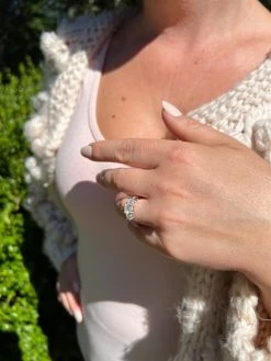 1.7ct Real Moissanite Promise Engagement Ring 925 Silver Three Stone VVS D Color -Harlem Bling Shop harlembling 1.7ct real moissanite promise engagement ring 925 silver three stone vvs d color 86821.1664543920