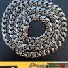12mm Miami Cuban Link Chain Necklace Bracelet Solid 925 Silver MOISSANITE Clasp -Harlem Bling Shop harlembling 12mm miami cuban link chain necklace bracelet solid 925 silver moissanite clasp 55619.1664300462