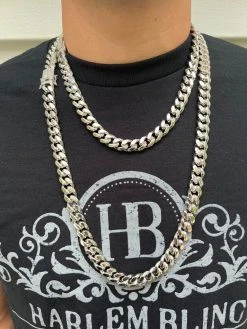 12mm Miami Cuban Link Chain Necklace Bracelet Solid 925 Silver MOISSANITE Clasp 19 12mm Miami Cuban Link Chain Necklace Bracelet Solid 925 Silver MOISSANITE Clasp -Harlem Bling Shop harlembling 12mm miami cuban link chain necklace bracelet solid 925 silver moissanite clasp 70100.1664300160