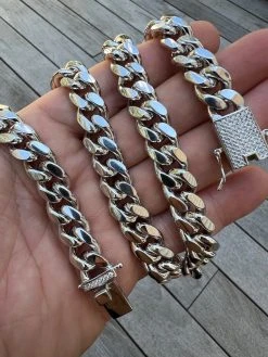 12mm Miami Cuban Link Chain Necklace Bracelet Solid 925 Silver MOISSANITE Clasp 24 12mm Miami Cuban Link Chain Necklace Bracelet Solid 925 Silver MOISSANITE Clasp -Harlem Bling Shop harlembling 12mm miami cuban link chain necklace bracelet solid 925 silver moissanite clasp 71005.1664299974