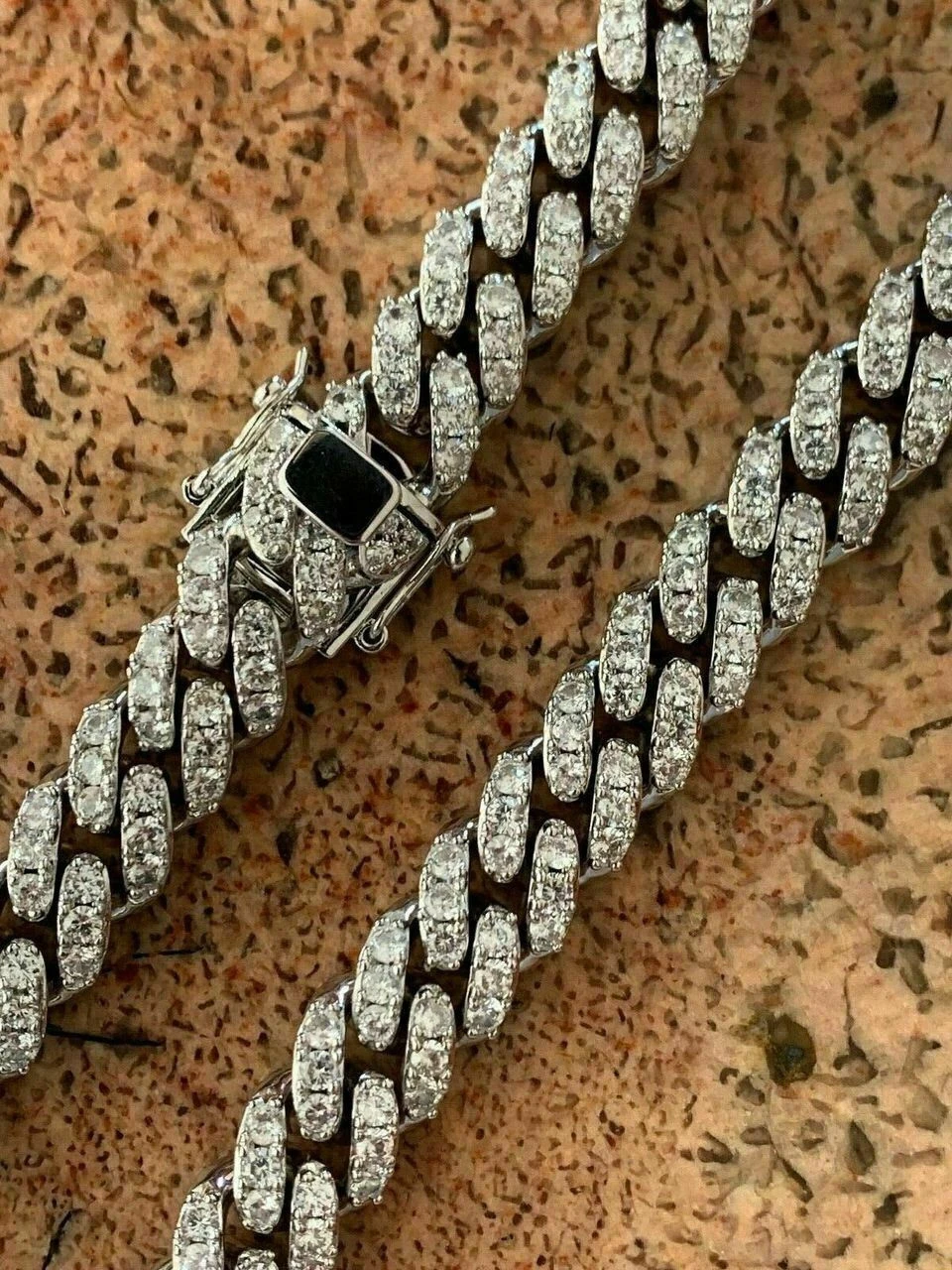 12mm Real Miami Cuban Link Solid 925 Silver Iced Moissanite Passes Diamond Test 11 12mm Real Miami Cuban Link Solid 925 Silver Iced Moissanite Passes Diamond Test - Image 9