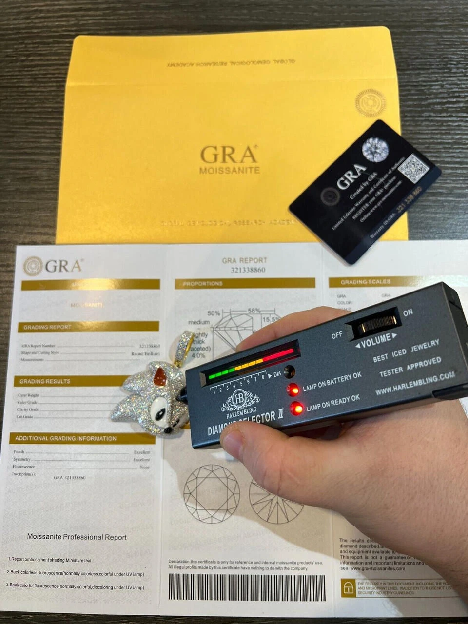 13.5ct MOISSANITE 925 Silver / Gold Plated Iced Large Sonic The Hedgehog Necklace Pendant 10 13.5ct MOISSANITE 925 Silver / Gold Plated Iced Large Sonic The Hedgehog Necklace Pendant - Image 8