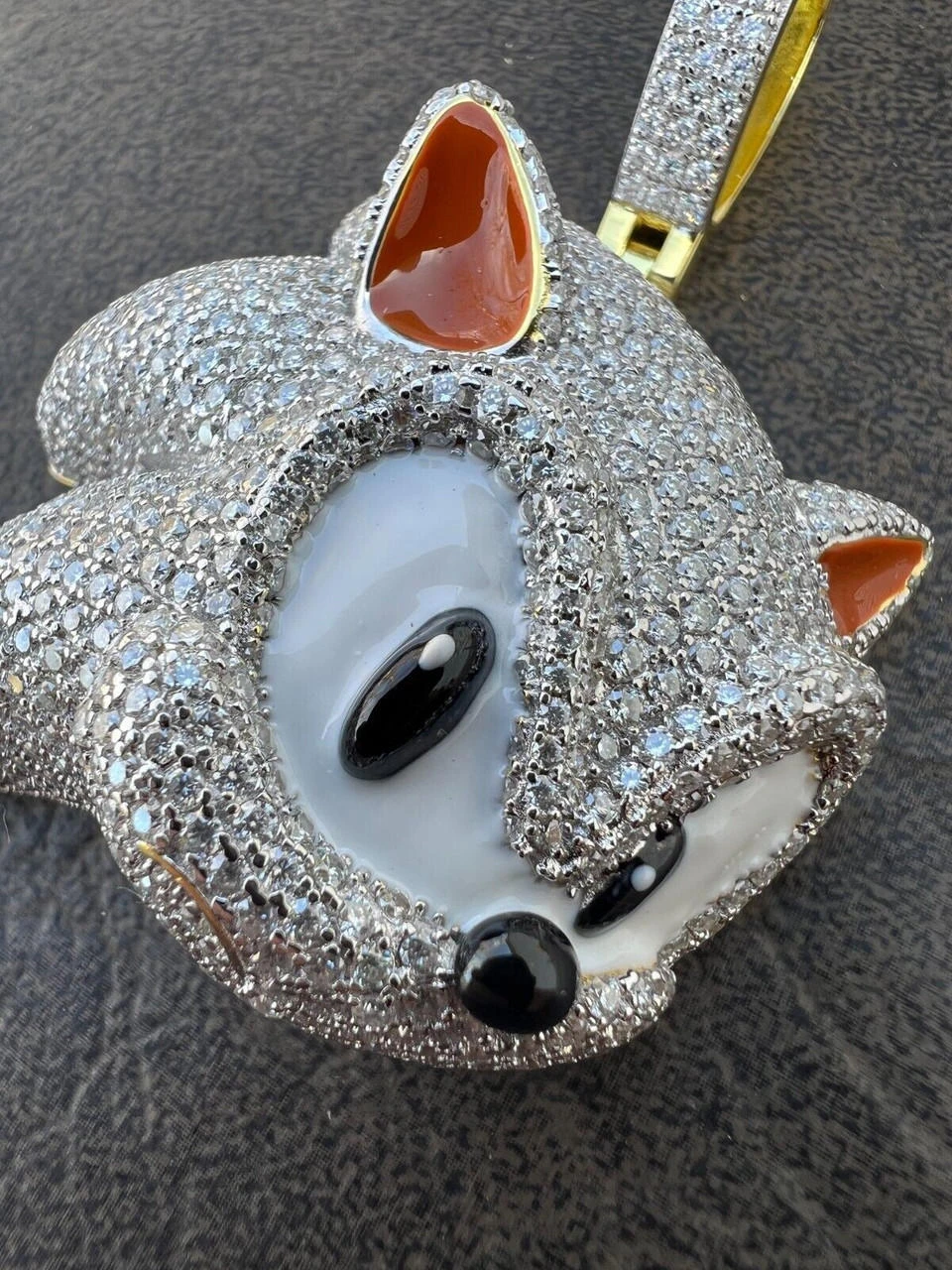 13.5ct MOISSANITE 925 Silver / Gold Plated Iced Large Sonic The Hedgehog Necklace Pendant 8 13.5ct MOISSANITE 925 Silver / Gold Plated Iced Large Sonic The Hedgehog Necklace Pendant - Image 6