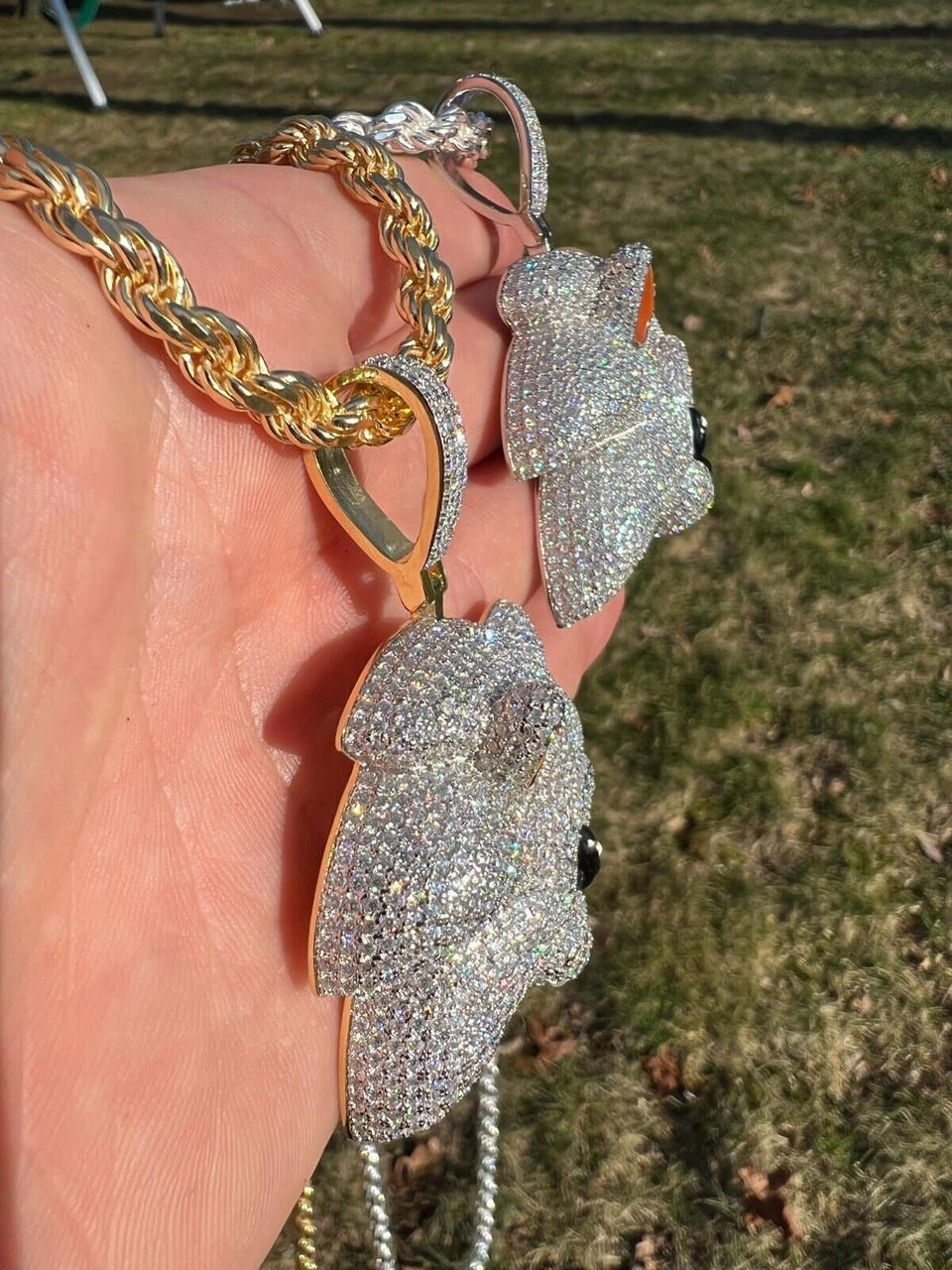 13.5ct MOISSANITE 925 Silver / Gold Plated Iced Large Sonic The Hedgehog Necklace Pendant 12 13.5ct MOISSANITE 925 Silver / Gold Plated Iced Large Sonic The Hedgehog Necklace Pendant - Image 10