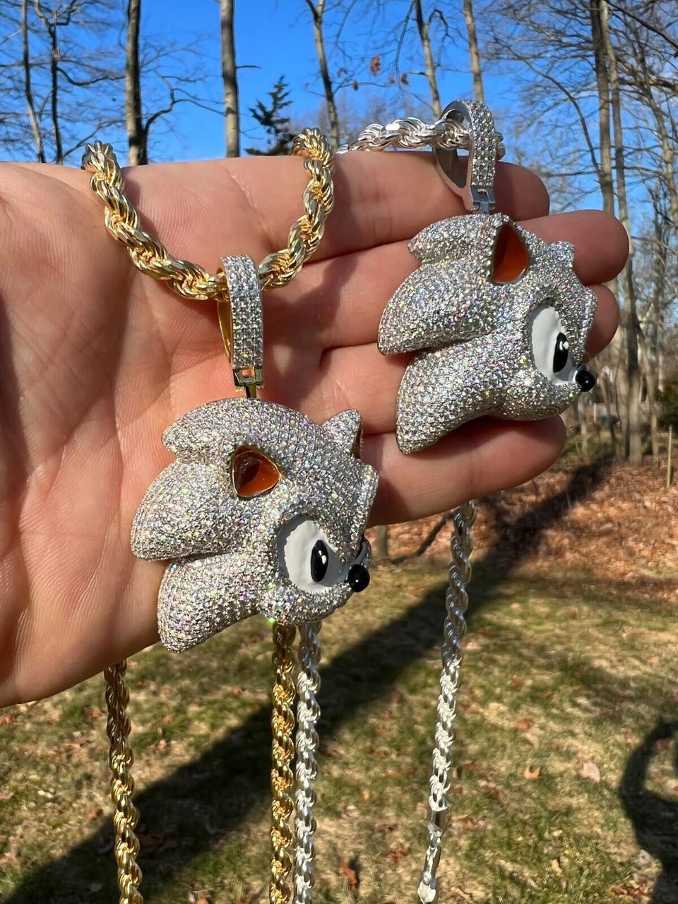 13.5ct MOISSANITE 925 Silver / Gold Plated Iced Large Sonic The Hedgehog Necklace Pendant 18 13.5ct MOISSANITE 925 Silver / Gold Plated Iced Large Sonic The Hedgehog Necklace Pendant - Image 16