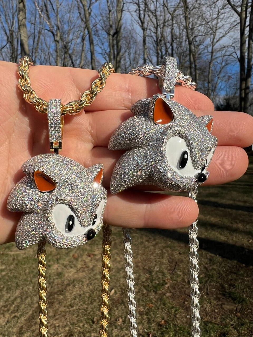 13.5ct MOISSANITE 925 Silver / Gold Plated Iced Large Sonic The Hedgehog Necklace Pendant 20 13.5ct MOISSANITE 925 Silver / Gold Plated Iced Large Sonic The Hedgehog Necklace Pendant - Image 18