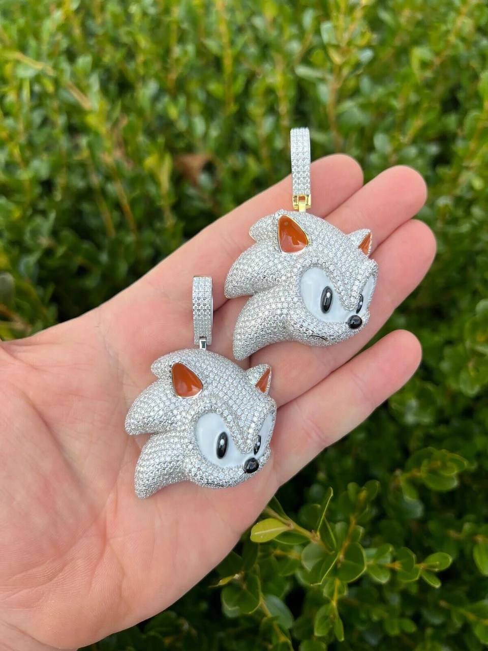 13.5ct MOISSANITE 925 Silver / Gold Plated Iced Large Sonic The Hedgehog Necklace Pendant 17 13.5ct MOISSANITE 925 Silver / Gold Plated Iced Large Sonic The Hedgehog Necklace Pendant - Image 15