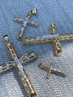 14k Gold Over Real Solid 925 Silver Cross Jesus Piece 4 Sizes Mens Ladies ITALY 18 14k Gold Over Real Solid 925 Silver Cross Jesus Piece 4 Sizes Mens Ladies ITALY -Harlem Bling Shop harlembling 14k gold over real solid 925 silver cross jesus piece 4 sizes mens ladies italy 44017.1664382638