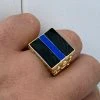 14k Gold Over REAL Solid 925 Silver Ring Blue Lives Matter Thin Blue Line Police 2 14k Gold Over REAL Solid 925 Silver Ring Blue Lives Matter Thin Blue Line Police -Harlem Bling Shop harlembling 14k gold over real solid 925 silver ring blue lives matter thin blue line police 02941.1664394965