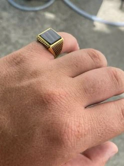 14k Gold Over Real Solid 925 Sterling Silver Black Onyx Pinky Ring 7-13 Signet -Harlem Bling Shop harlembling 14k gold over real solid 925 sterling silver black onyx pinky ring 7 13 signet 47713.1665671345